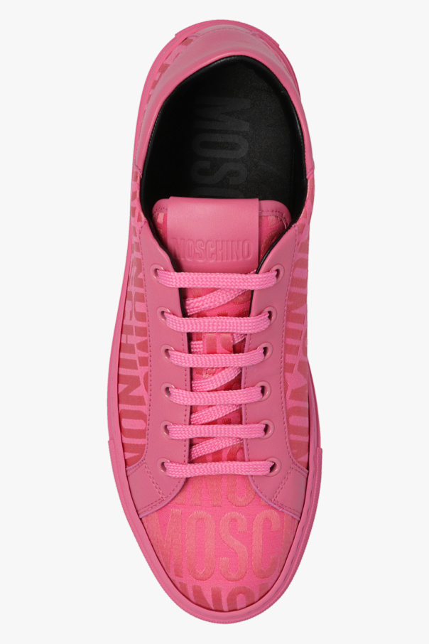 【関税込み】Moschino ピンク キルティング ミュール Love Moschino Slingback in fuchsia patent leather with high